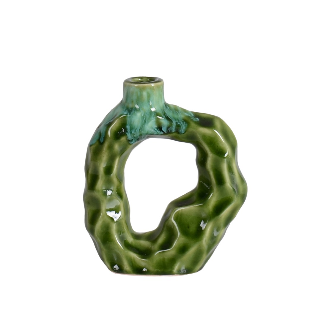 LUCIA VAZO ANTIK YESIL 6X14X17 CM