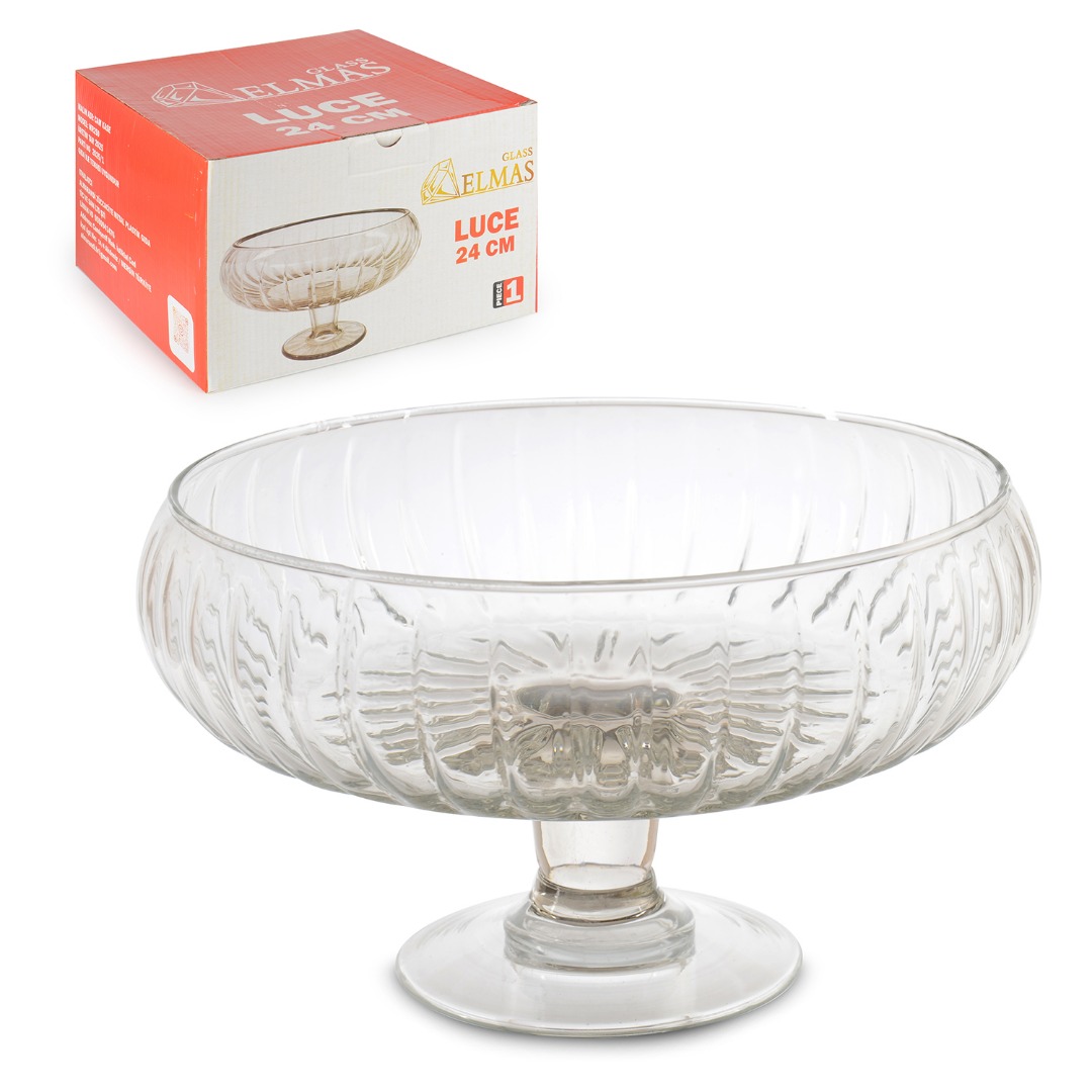 LUCE FOOTED BOWL CAM AYAKLI SUNUMLUK 24 CM